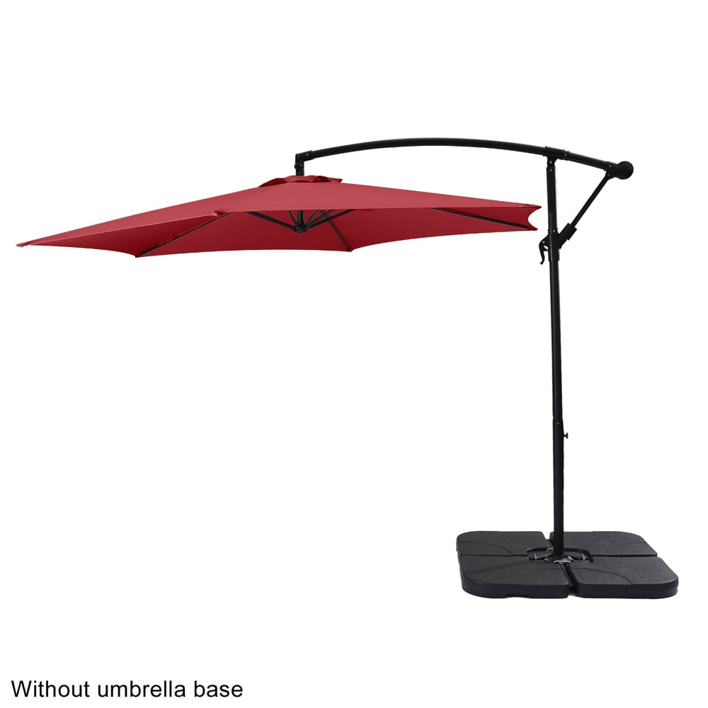 Kepooman 10 FT Cantilever Patio Umbrella, Deluxe Heavy Duty Outdoor Offset Hanging Umbrellas Without Base for Market, Pool, Garden, and Outdoor Life, Wine Red Kepooman 10 FT Cantilever Patio Umbrella, Deluxe Heavy Duty Outdoor Offset Hanging Umbrellas Without Base for Market, Pool, Garden, and Outdoor Life, Wine Red
