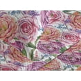 thumbnail image 3 of Ambesonne Floral Quilted Coverlet 2 Pcs, Wild Peony Spring Pattern, Twin Size, Salmon Pale Purple and Green, 3 of 4