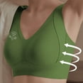 thumbnail image 4 of Women's Adjustable Ribbed Bra - Wireless Seamless Bralette | Lightweight Full Coverage with Wide Straps for Large Bust Support, 4 of 9