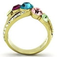 thumbnail image 3 of IP Gold(Ion Plating) Stainless Steel Ring with Top Grade Crystal in Multi Color for Women Style TK1031, 3 of 3
