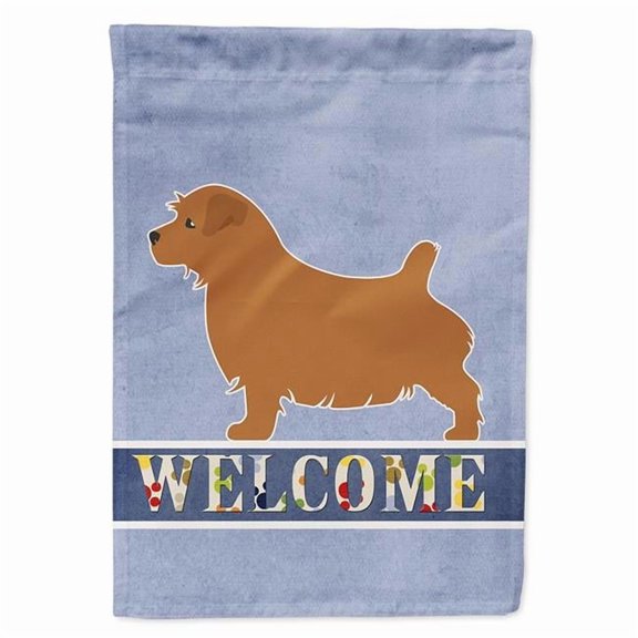 Carolines Treasures BB5513GF Norfolk Terrier Welcome Flag Garden Size  Small multicolor