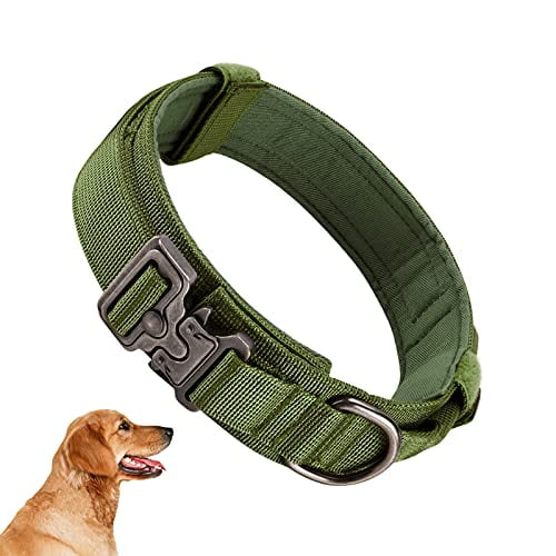 VICYUNS Tactical Dog Collar with Handle for Medium Large Breeds VICYUNS Tactical Dog Collar with Handle for Medium Large Breeds