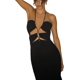 thumbnail image 3 of Fanvereka Vestido de verano Y2k para mujer, sin tirantes, con hombros descubiertos, color sólido, acanalado, acampanado, mini vestido de fiesta club, 3 of 5