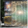 thumbnail image 4 of Ambesonne Colorful Shower Curtain, Eagle Thunder Clouds, 69"Wx70"L, Multicolor, 4 of 5