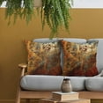thumbnail image 3 of Brown Rust Metal Pillow Covers 16X16 In Gold Rusty Cinnamon Copper Bronze Metallic Pillow Cases Orange Teal Rustic Throw Pillows Set of 2 Autumn Home Decor For Living Room Couch Bed Sofa Outdoor, 3 of 6
