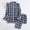 Navy, variant on Men's Cotton Pajama Sets Dry Soft Comfy Sleep Long Pants Shirts Home Wear for Cool Nights