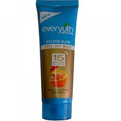 everyuth naturals golden glow peel-off 90 gm, get instant glow & fairness (Best Facial Kit For Bridal Glow)