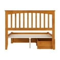 thumbnail image 5 of AFI Mission Full Wood Platform Bed with Footboard and Storage Drawers, Light Toffee, 5 of 6