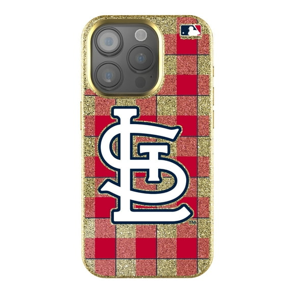 Keyscaper St. Louis Cardinals Plaid Bling iPhone Case