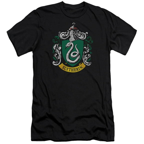 Harry Potter Slytherin Crest S/S Adult 30/1 T-Shirt Black