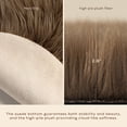 thumbnail image 5 of Phantoscope Faux Fur Area Rug, Fluffy Beige Shag Carpet, Ultra Soft Machine Washable Indoor Area Rug, 3' x 5', Rectangular for Living Room, Bedroom, Nursery & Kids Room, 5 of 6