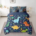 thumbnail image 2 of Homewish Cartoon Cute Dinosaur Twin Bedding Sets 7-Piece, Kawaii Animal Lover Bedding Comforter Set, Plant Botanical Reversible Sheet Sets, Lightweight Room Decor, 2 of 7
