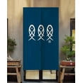 thumbnail image 2 of TJ Global Japanese Noren Doorway Curtain/Tapestry for Home or Restaurant - 33.5 x 59 (Ancient Character Fish), 2 of 2