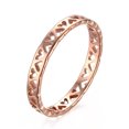 thumbnail image 1 of Femmes Filles Minuscule Coeur Creux Engagement Promesse Filigrane Anneau, 1 of 5