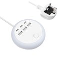 thumbnail image 1 of 7 In 1 Retractable USB Charging Station 8 Color Light 2026 Rotatable Retractable 6 USB Ports Total Length 1.4m, 1 of 9