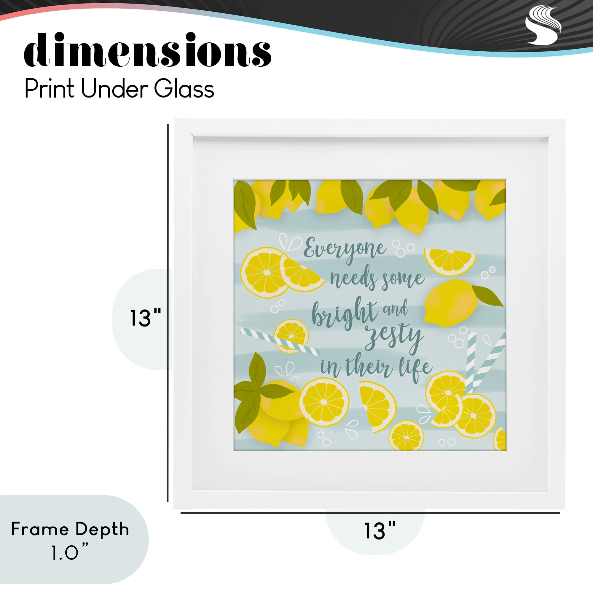 Stupell Industries Everyone Needs Bright & Zesty White Framed Print Under Glass, design by Anna Quach
