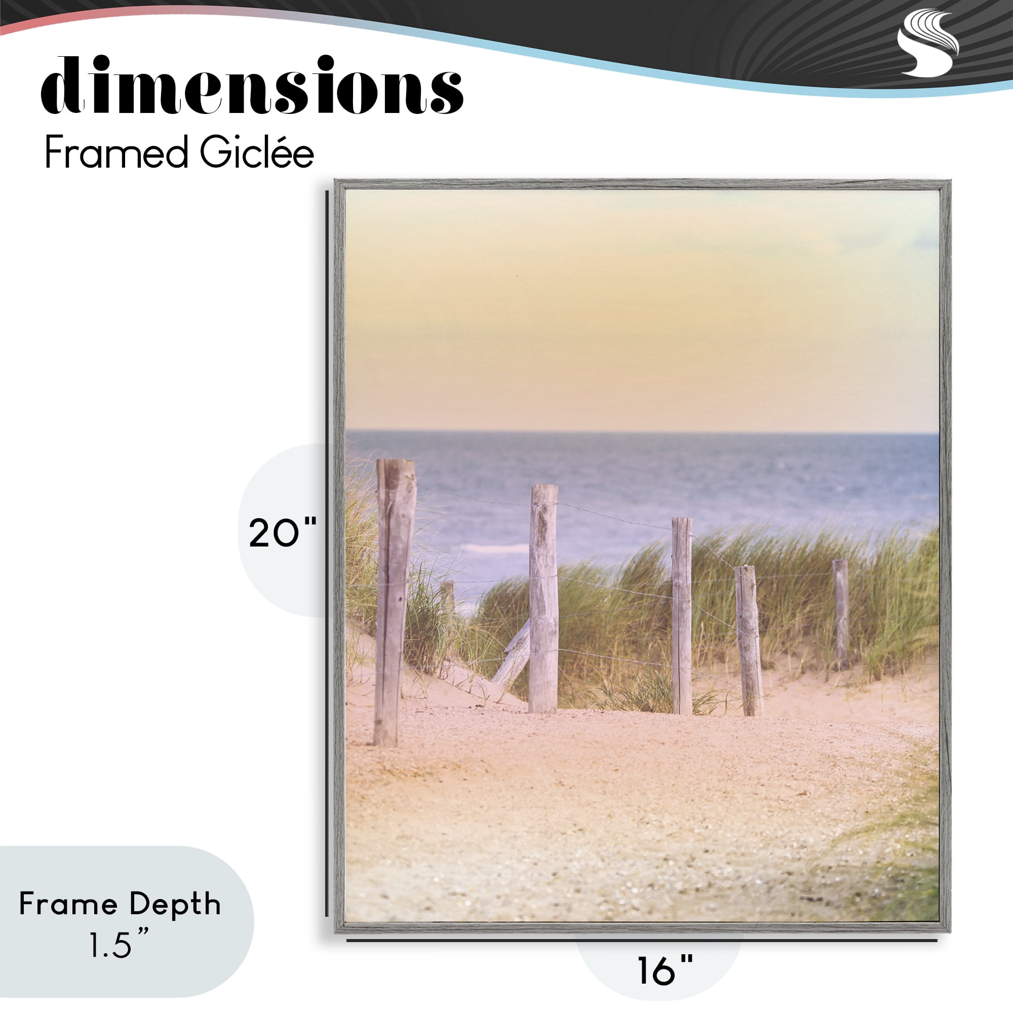 Stupell Industries Carefree Beach Vacation Gray Framed Giclee Art, design by Marcus Prime