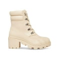 thumbnail image 3 of MADDEN GIRL Womens Ivory Lug Sole Bubbles Round Toe Block Heel Lace-Up Duck Boots 6 M, 3 of 4