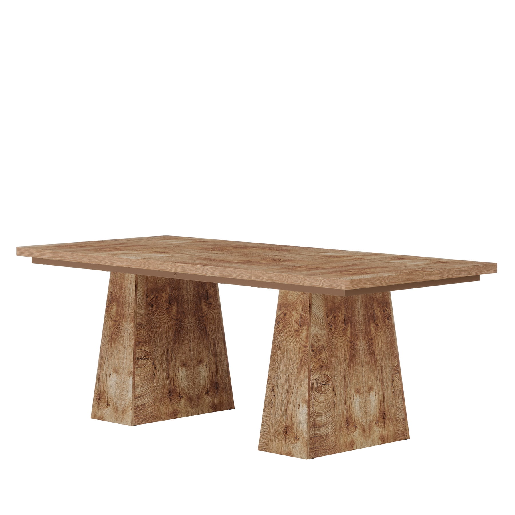 Fnova 63" Executive Desk, Dining Table for 6 People, Modern Farmhouse Wooden Kitchen Table, Large Office Computer Desk for Home Office (Chairs Not Included)