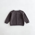 thumbnail image 4 of LOVZFMLL Sweaters for Boys Girls, Crew Neck Ribbed Cardigan Solid Color, Casual Essential Button Outerwear Fall Clothes Warm Winter Tops Toddler Boys Girls Clothes for 4-5 Years, 4 of 4