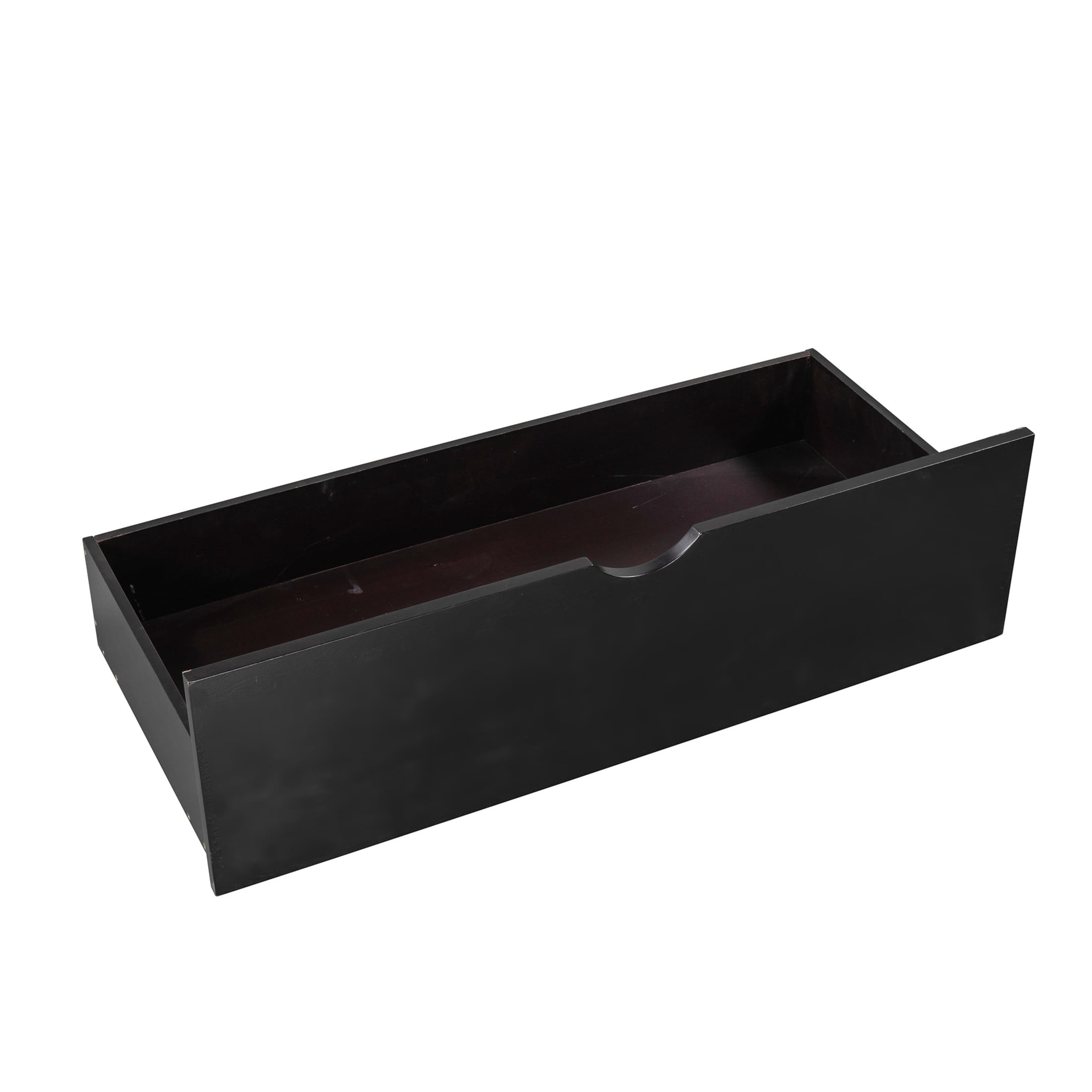Noble House Solsto L-shaped Platform Bed with Trundle, Storage Drawers and Built-in Desk, Twin Size Corner Bed, Espresso