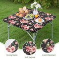 thumbnail image 4 of Pioneer Flower Floral Print Pattern Square Fitted Tablecloth with Elastic Edge,Square Table Cover,Washable Elastic Table Cover for Home Kitchen Party Decor 34"x34", 4 of 6