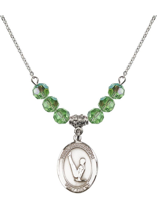 Bonyak Jewelry St Sebastian Hand-Crafted Oval Medal Pendant in Sterling Silver 