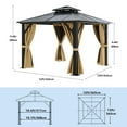 thumbnail image 5 of Dextrus 12' x 12' Hardtop Gazebo, Waterproof, 5 of 5