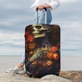 thumbnail image 7 of Hirioo Vintage Floral Skull for Elasticity Suitcase Cover (No luggage Included) Durable Luggage Protector Fits 18-32 Inch Luggage-Large, 7 of 7