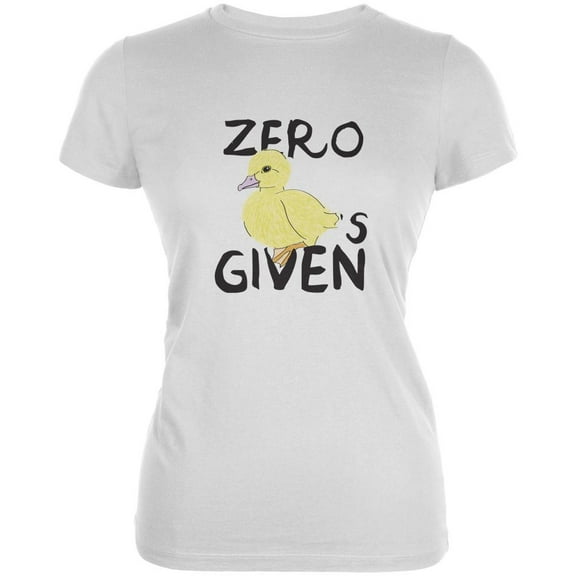 Zero Ducks Given White Juniors Soft T-Shirt - 2X-Large