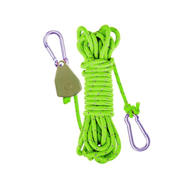 Tensor de cuerda con rodillo de 300 cm, resistente, para exteriores, senderismo, navegación, acampada, ajustador de cuerda tensora.