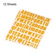 thumbnail image 3 of Unique Bargains 1 Inch Self Adhesive Waterproof Vinyl Letter Number Sticker Set, 12 Sheet Orange, 3 of 3