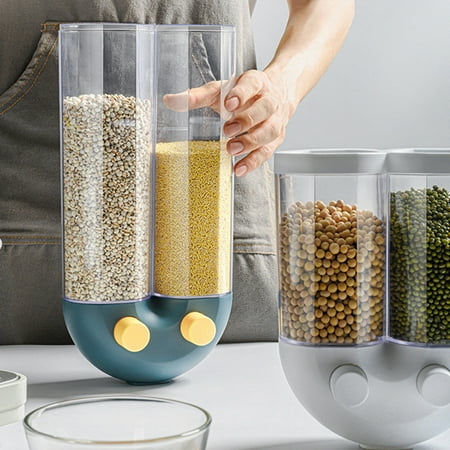 

Windfall Wall Mounted Press Type Dispenser Dry Food Container Storage Kitchen Dining