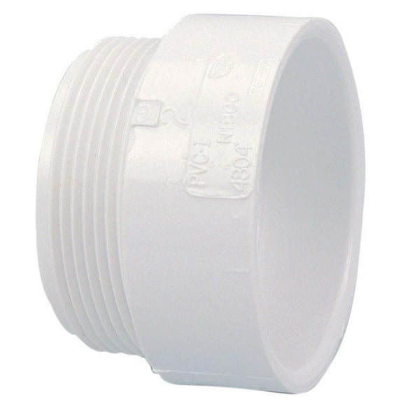 Canplas 192874 PVC DWV Male Adapter, 4-Inch, White