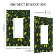 thumbnail image 5 of Kll Green Branch Olive Wall Plate,Gloss Finish,Standard Size 1 - 5" X 3", Polycarbonate Thermoplastic,Electric Receptacle Plug Covers, 5 of 8