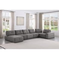 thumbnail image 2 of Pemberly Row Linen Fabric Upholstered Chaise in Gray, 2 of 3