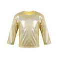 thumbnail image 1 of TiaoBug Kids Boys Girls Top Metallic Shiny Long Sleeve T-Shirt Sequins Hip Hop Dancewear, 1 of 6