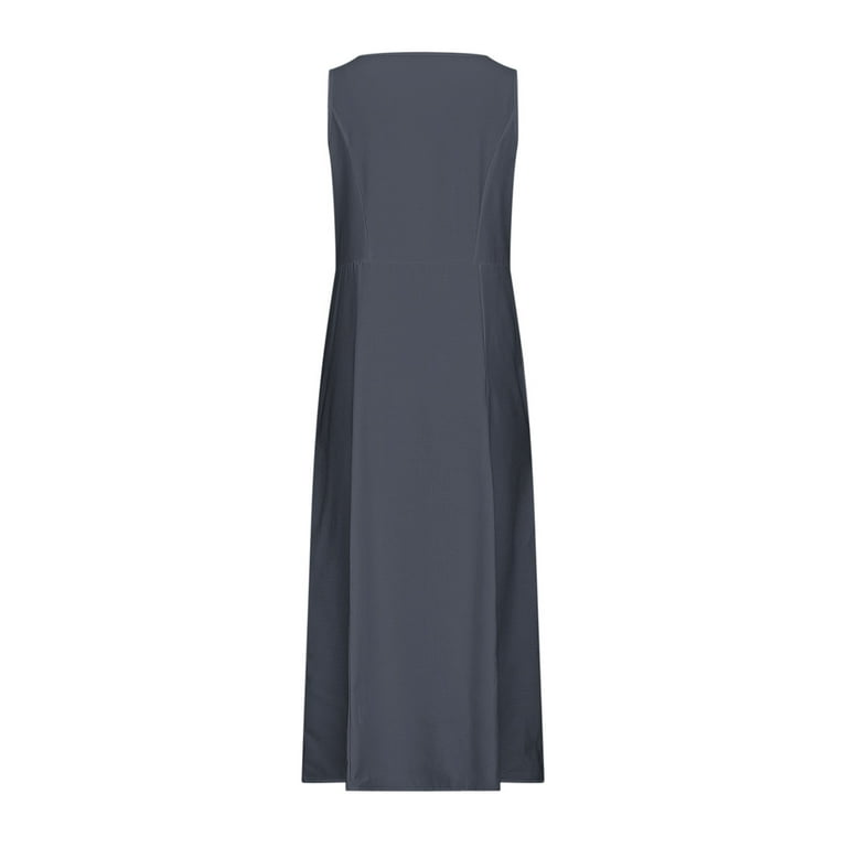 CFLVAEK Plus Size Tank Dresses for Curvy Women Summer Casual Sleeveless Beach Dress with Pocket Loose Fit Solid Color Vacation Dress Round Neck Cruise Wear Dress - Walmart.com CFLVAEK Plus Size Tank Dresses for Curvy Women Summer Casual Sleeveless Beach Dress with Pocket Loose Fit Solid Color Vacation Dress Round Neck Cruise Wear Dress - Walmart.com