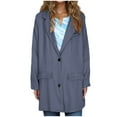 thumbnail image 2 of TMOYZQ Plus Size Coat for Women Casual Long Trench Coats Fashion Blazer Jackets Long Sleeve Elegant Peacoat Winter Blazer Jacket Suit, 2 of 7