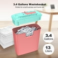 thumbnail image 3 of Bonsaii 8-Sheet Strip Cut Paper Shredder with 3.4 Gallons Wastebasket,Pink & Green, 3 of 7
