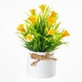 thumbnail image 5 of AFQH Artificial Potted Flowers Fake Potted Plants Plastic Faux Flowers for Home Decor, 5 of 10
