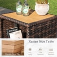 thumbnail image 4 of Sophia & William 3 Pieces Patio Chairs Set with Side Table Wicker Outdoor Bistro Set, Beige, 4 of 9