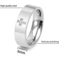 thumbnail image 2 of 6mm Stainless Steel Christian Cross Religious Wedding Band Statement Anniversary Ring, 2 of 4