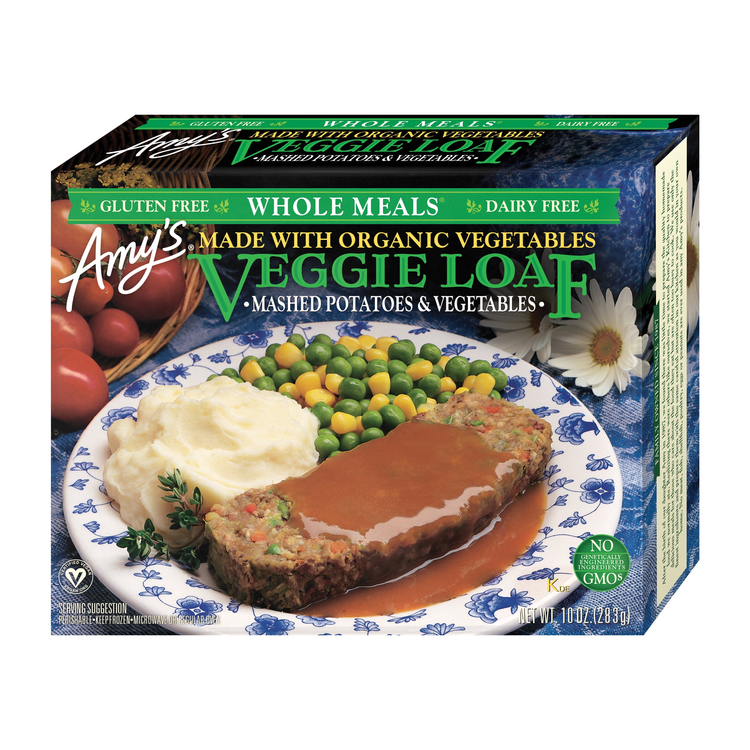 Amy's Gluten Free Dairy Free Veggie Loaf Whole Meals, 10oz Box (Frozen)