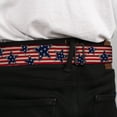 thumbnail image 4 of Buckle-Down Belt, Seatbelt Buckle Belt, Americana Stars Stripes Red White Blue White, 30 to 44 Inches, 4 of 9