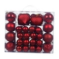 thumbnail image 4 of 48 Piezas Bola de Navidad Adornos Irrompibles Colgantes Esfera Decorativa Pp para Colgar Adecuado para Decoración Navidad Reuniones Fiesta Bodas Compromisos Regalos Familiares rojo, 4 of 8