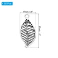 thumbnail image 2 of Uxcell Leaf Pendants, 50 Pack Metal Tree Leaf Beads Bulk Leaves Charm for Jewelry Making Style 19, Silver, 2 of 5