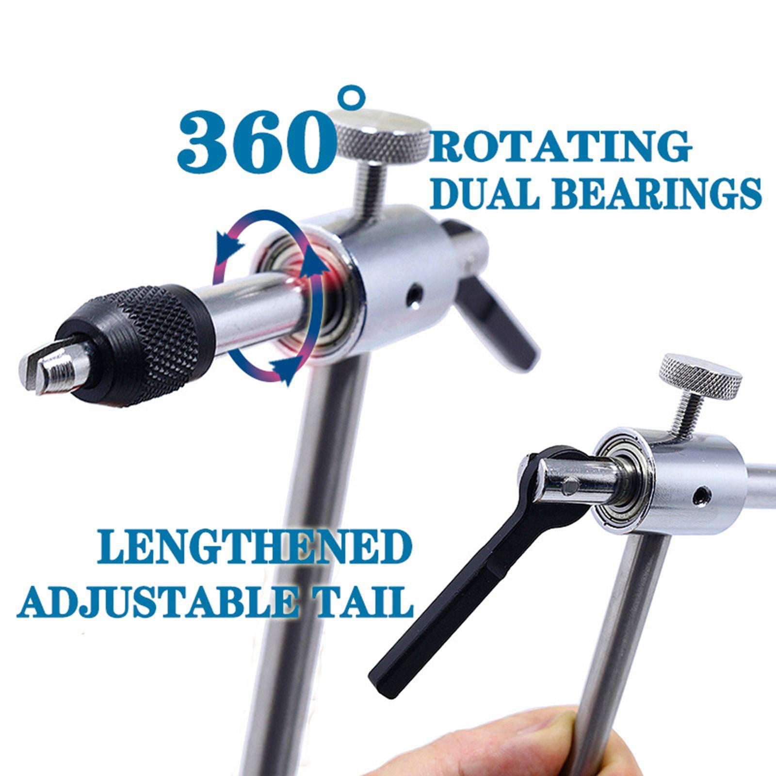 Fly Tying Vise Fly Vise Universal Multiple Adjustments Professional with Long Handle Rotatable for Teasers and Jigs Fly Tying Tools Rotary