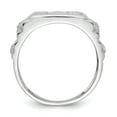 thumbnail image 2 of 14k White Gold Polished Prong set Not engraveable Diamond mens ring Size 10 Jewelry Gifts for Men, 2 of 5