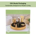 thumbnail image 2 of Rotating Bathroom Organizer with 4 Compartments - Bamboo Base Black Finish, 2 of 7